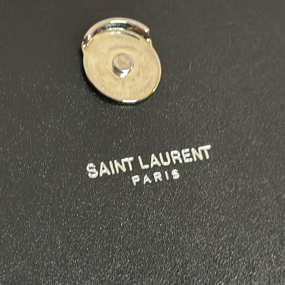 💯Authentic YSL Black Calfskin Printed Kate Medium, Black🍀 - Picture 9 of 17